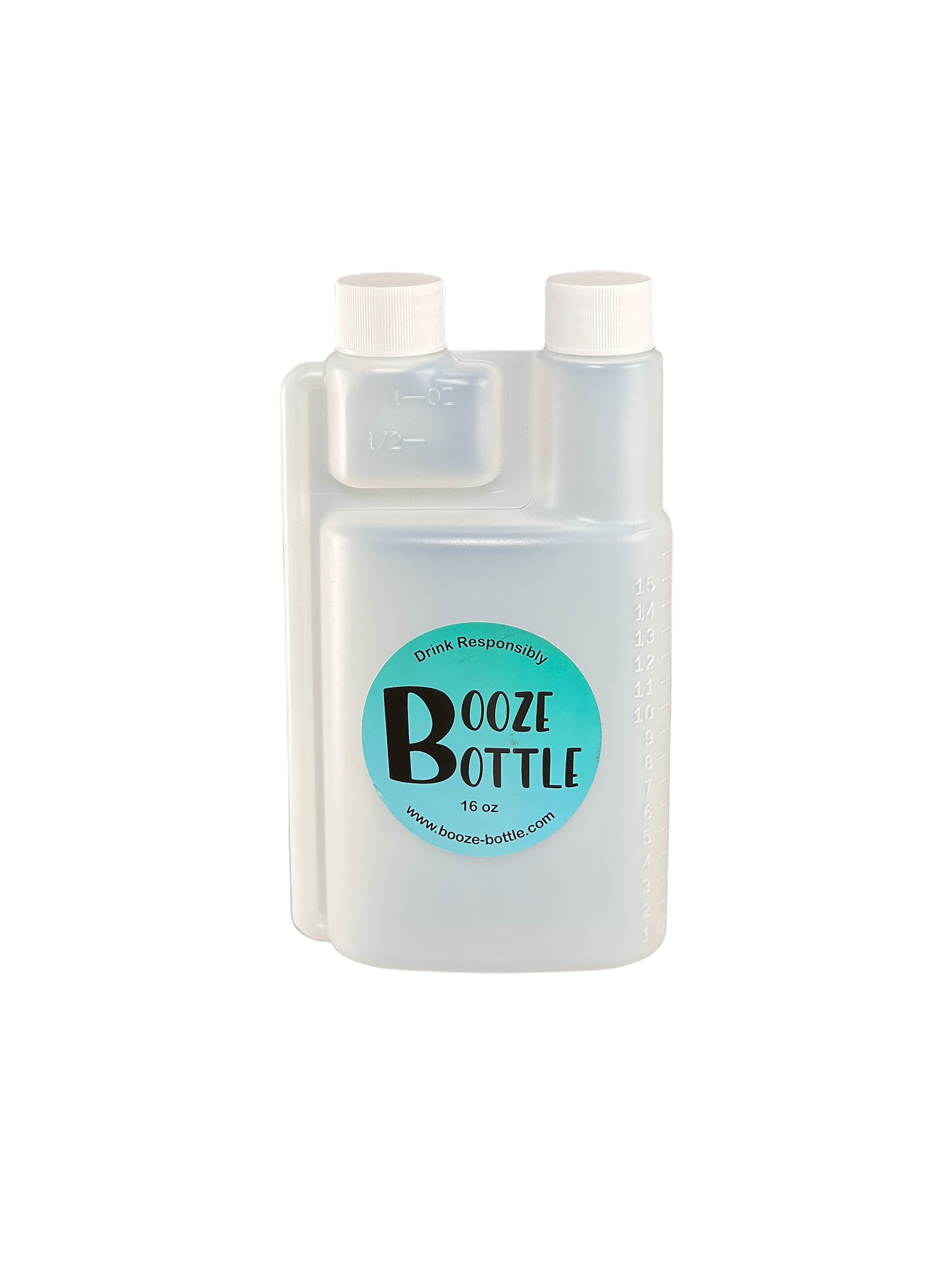 16 oz Booze Bottles - The Ultimate Liquor Storage Flask & Shot Glass all in One - Can be Personalized