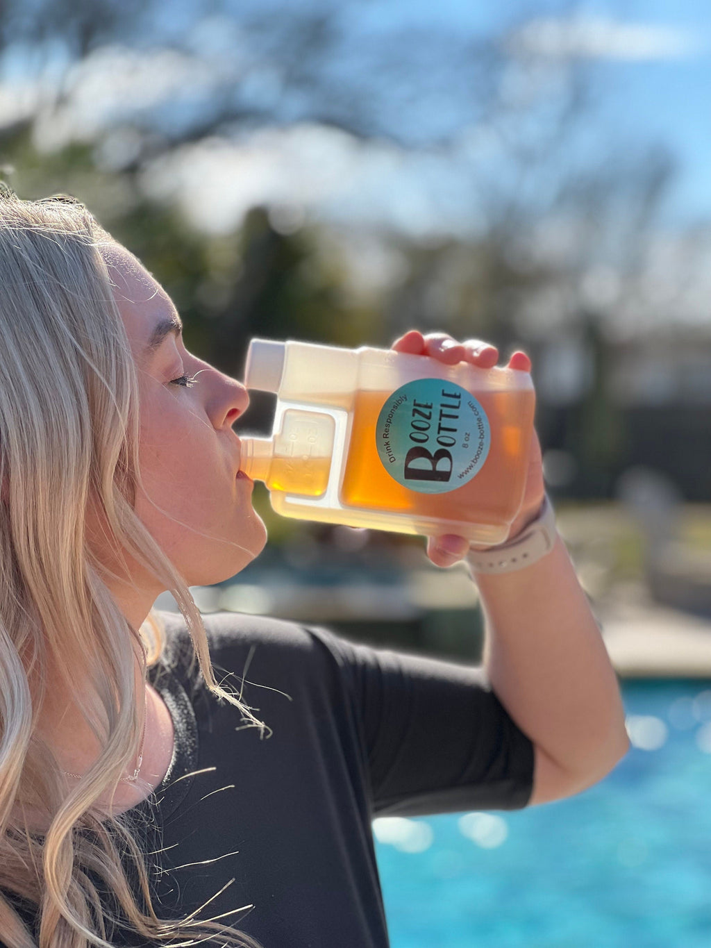 16 oz Booze Bottles - The Ultimate Liquor Storage Flask & Shot Glass all in One - Can be Personalized