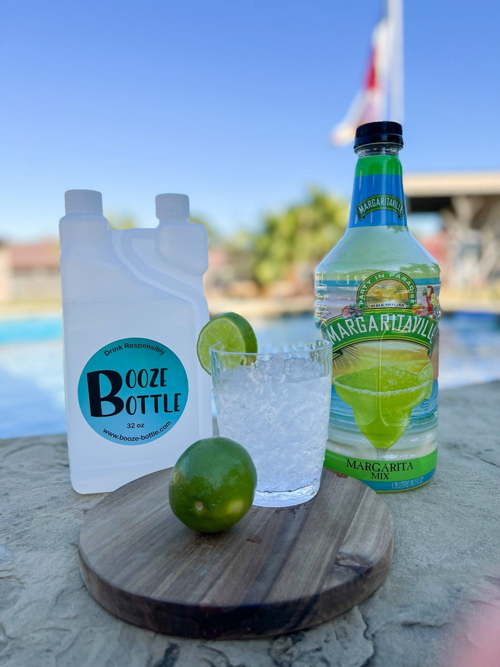 16 oz Booze Bottles - The Ultimate Liquor Storage Flask & Shot Glass all in One - Can be Personalized