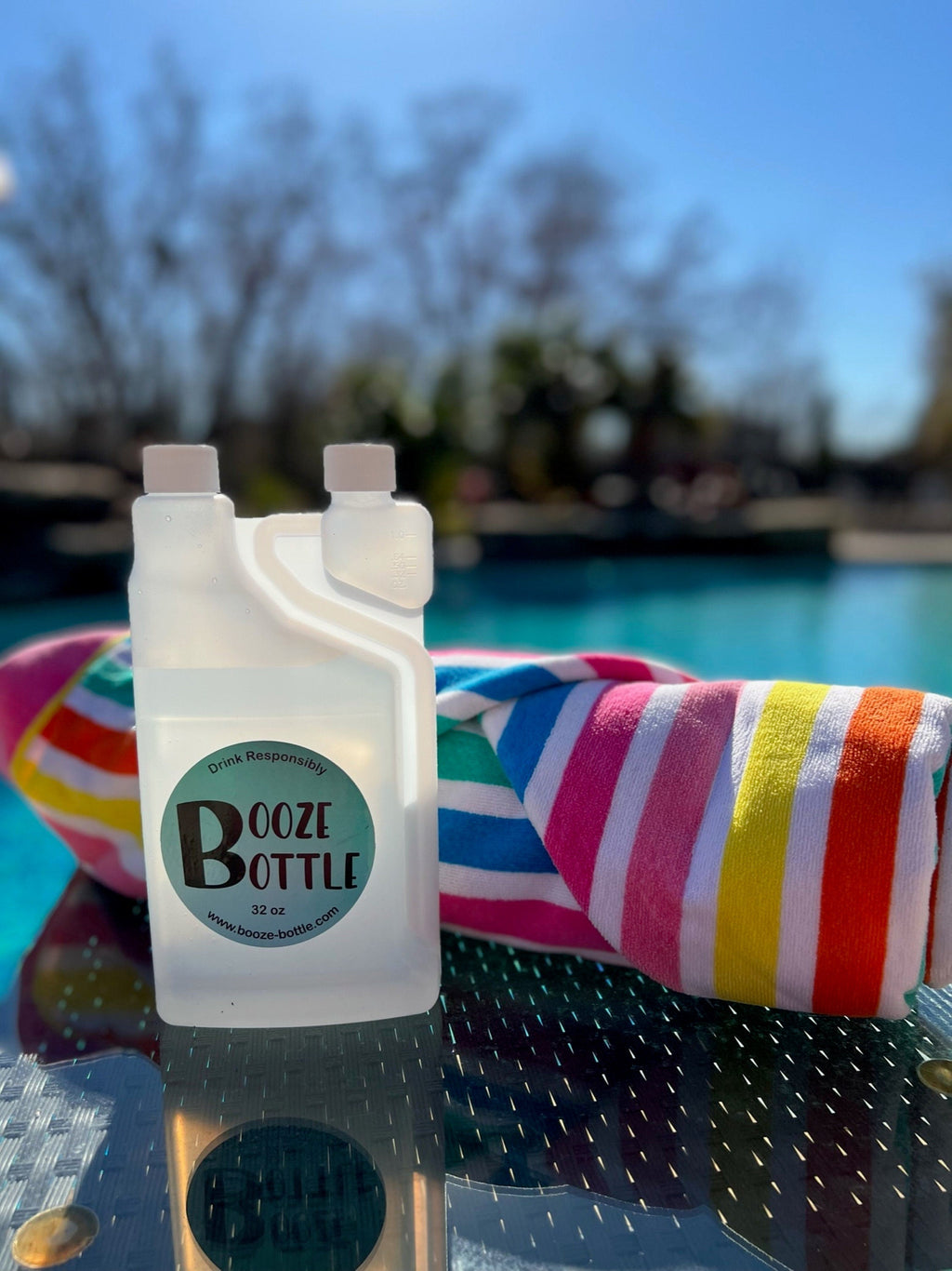 16 oz Booze Bottles - The Ultimate Liquor Storage Flask & Shot Glass all in One - Can be Personalized